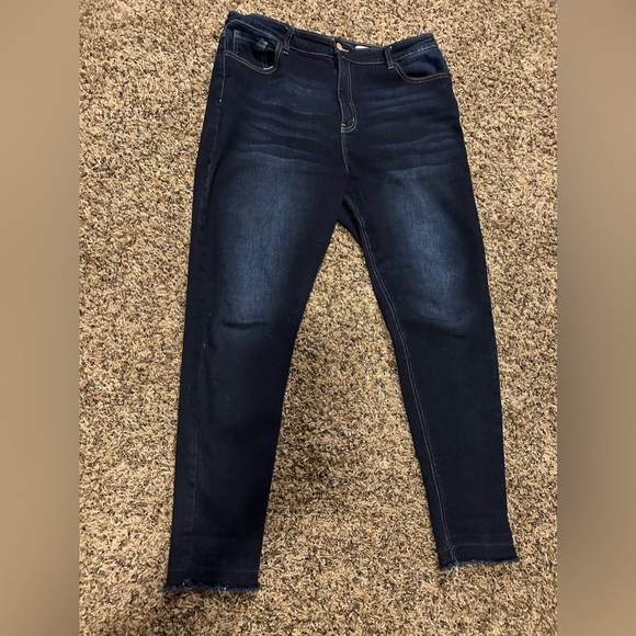 KanCan Signature Skinny Ankle Jeans - Dark Wash - Stretchy - Size 34 (16/18) - Picture 3 of 8